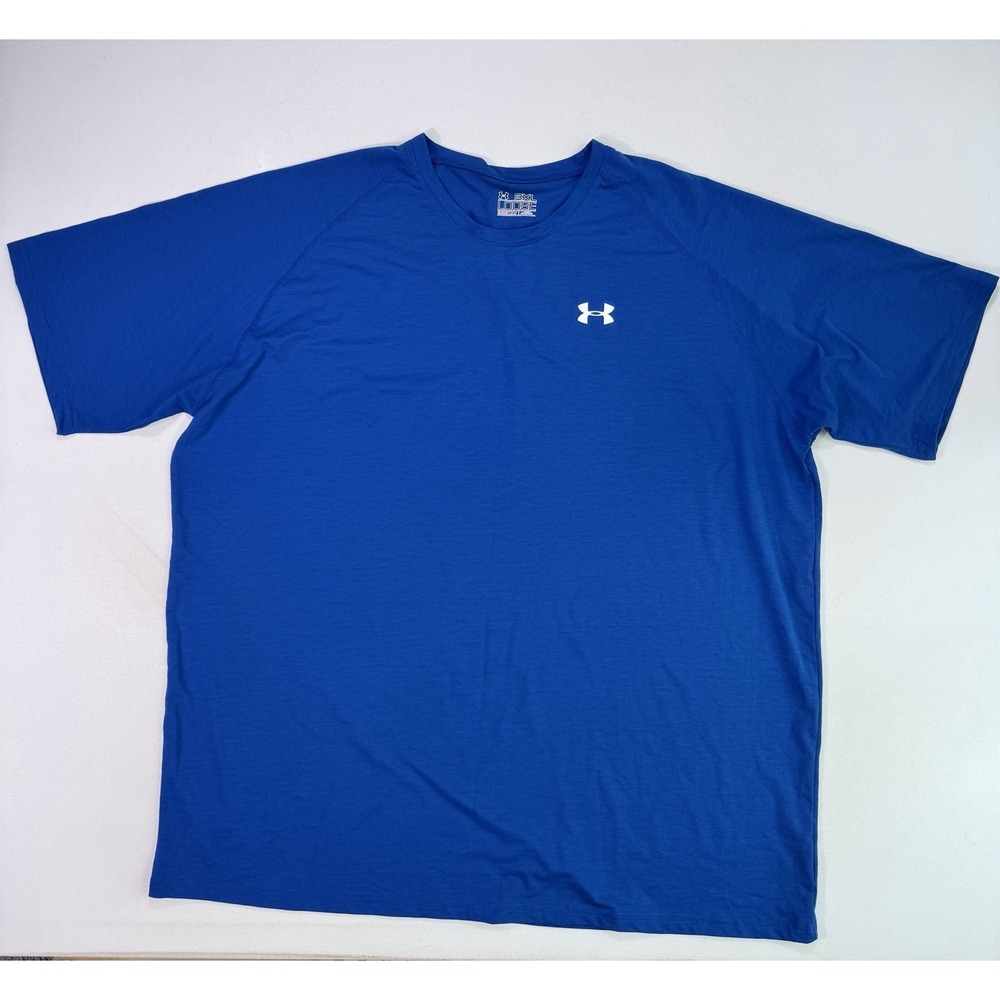 Under Armour Mens 3XL Loose HeatGear Blue T-Shirt Activewear Gym Training Top